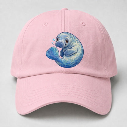 Manatee Curled Drift Sea Sprite Baseball Cap – Pink
