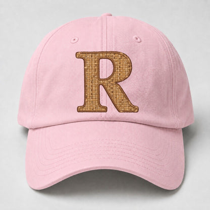 Woven Tweed R Monogram Baseball Cap – Pink