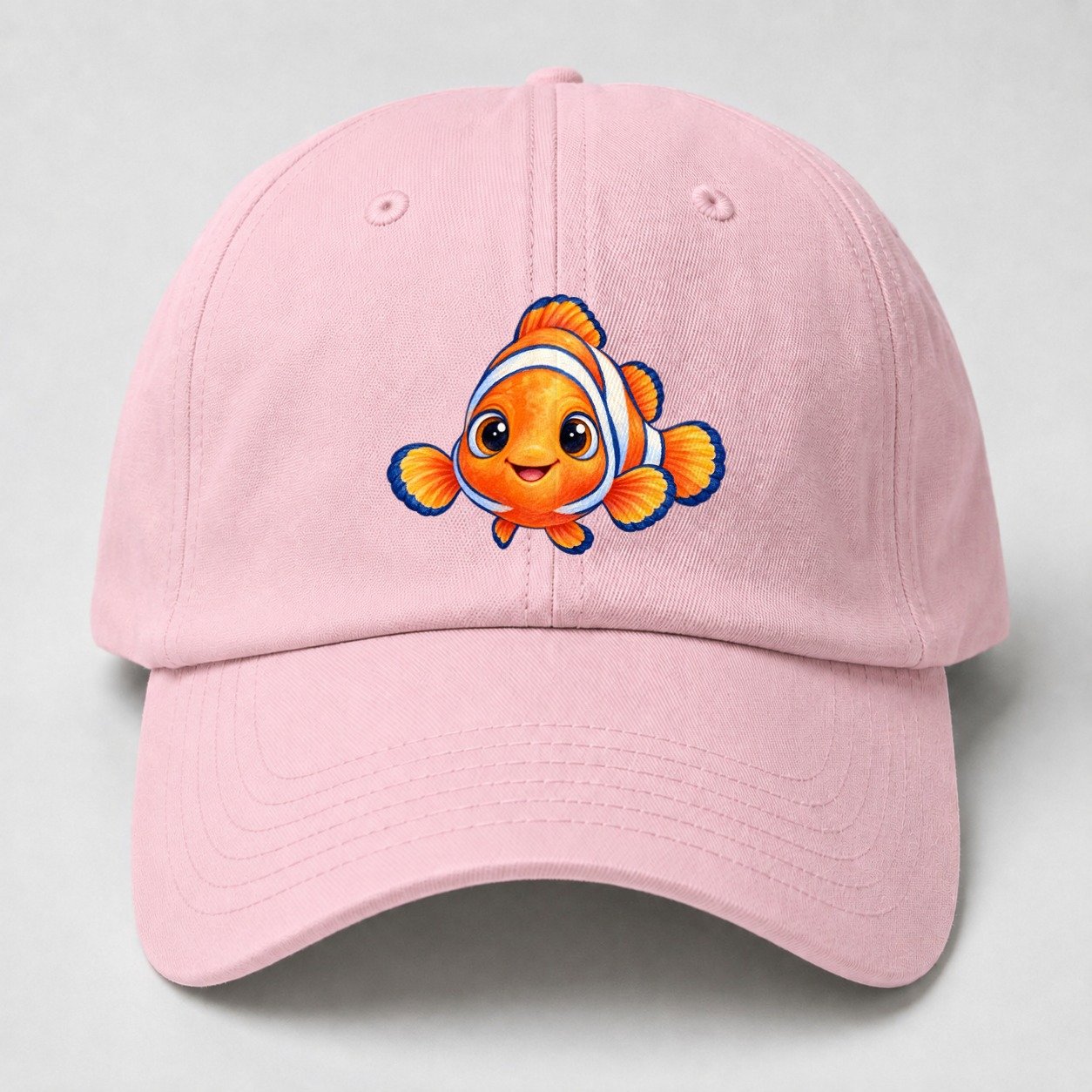 Clownfish Symmetric Hello Sea Sprite Baseball Cap – Pink