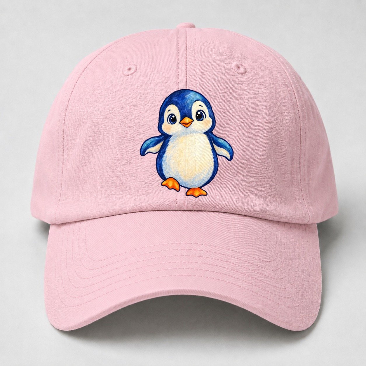Penguin Front Waddle Sea Sprite Baseball Cap – Pink
