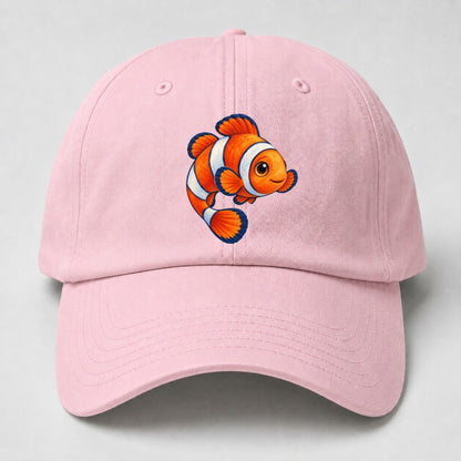 Clownfish Crescent Swim Sea Sprite Baseball Cap – Pink