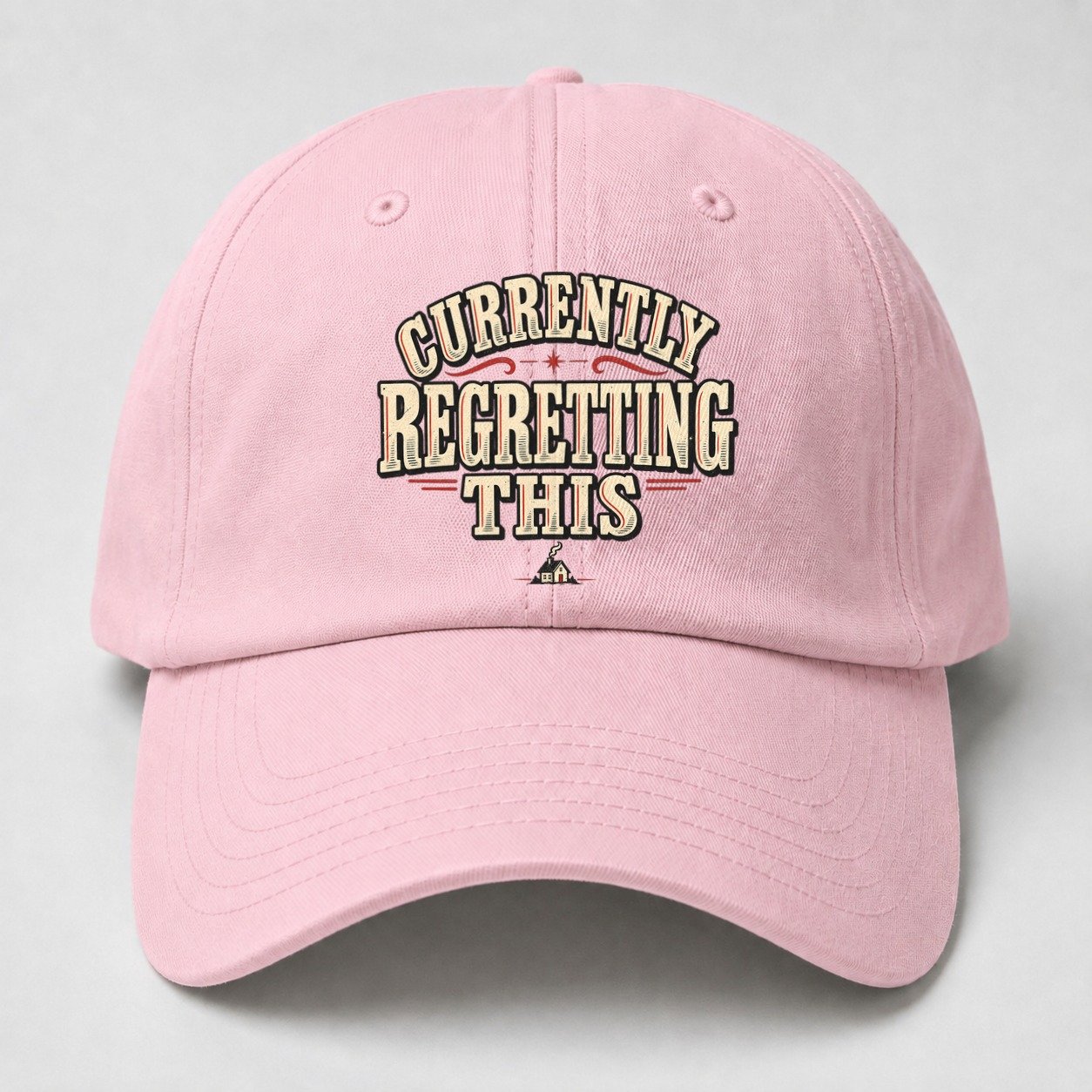 Currently Regretting This American Wit Baseball Cap – Pink