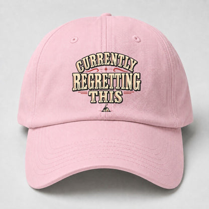 Currently Regretting This American Wit Baseball Cap – Pink