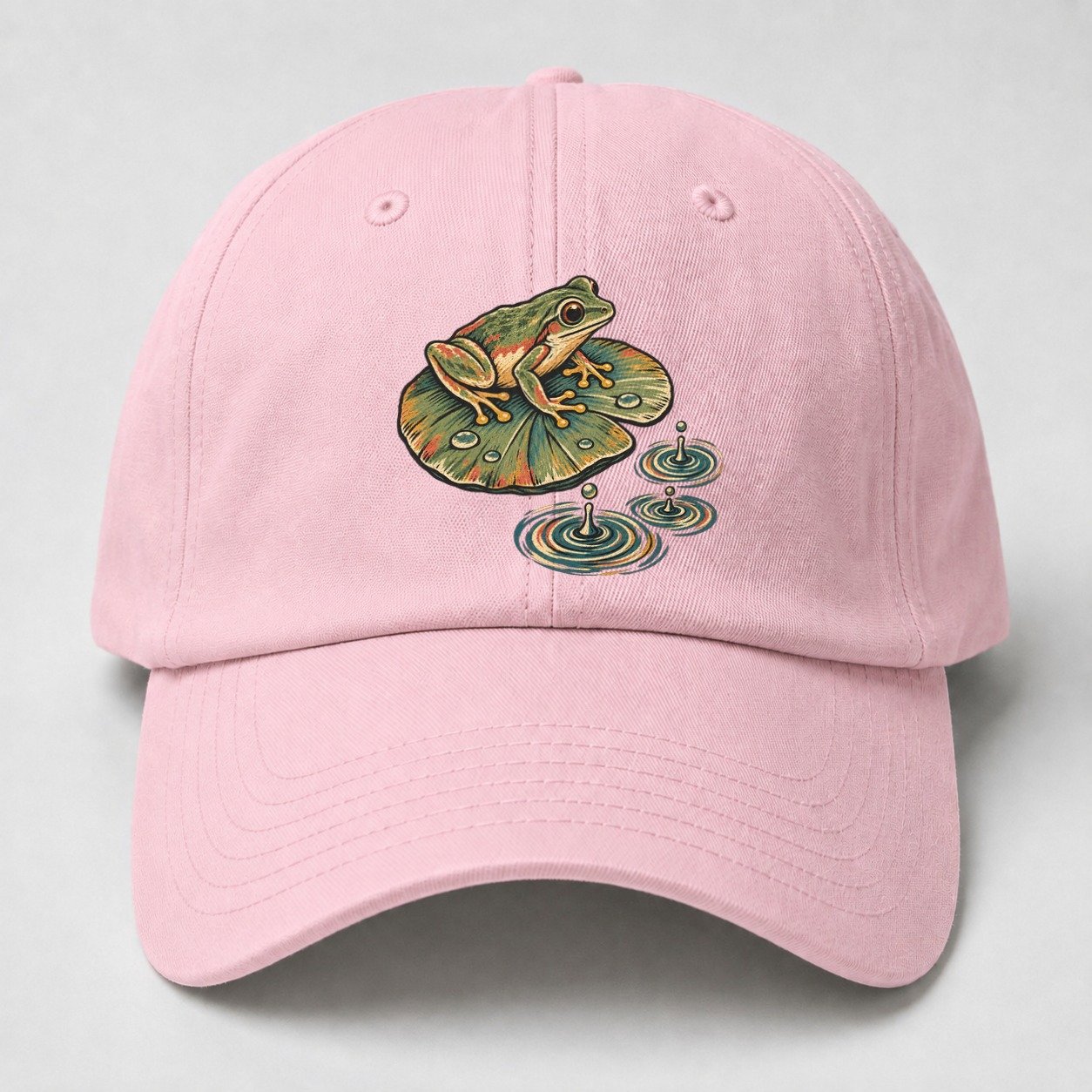 Frog Rain Ring Gentle Wild Baseball Cap – Pink