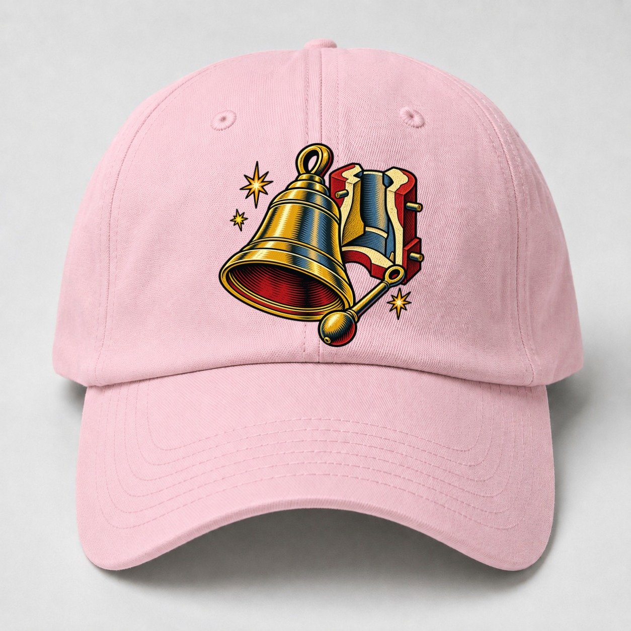 Bellfounder Handbell Mould And Clapper Uk Culture Heritage Baseball Cap – Pink