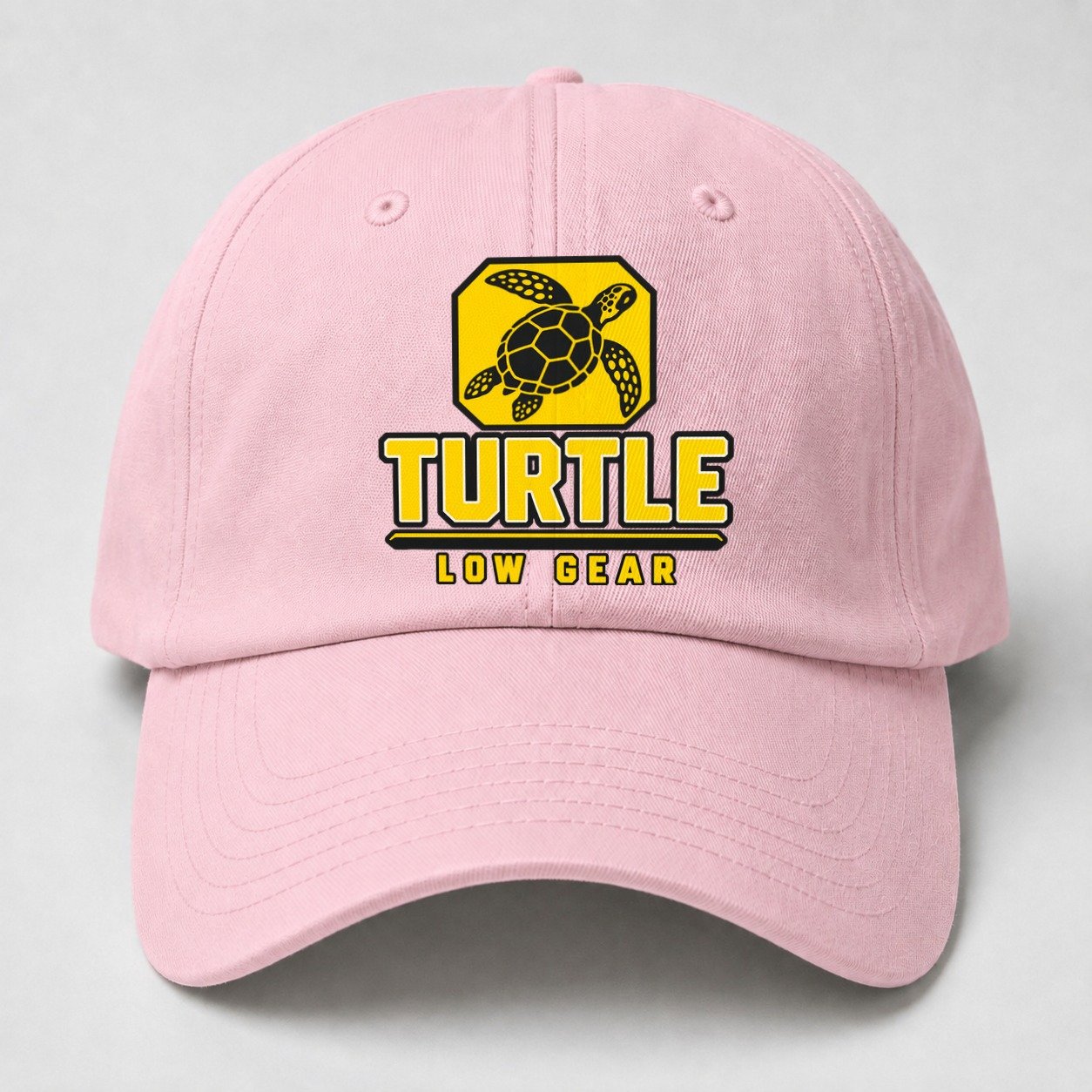 Turtle Low Gear Heavy Duty Baseball Cap – Pink
