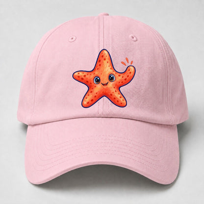 Starfish Front Cheer Sea Sprite Baseball Cap – Pink