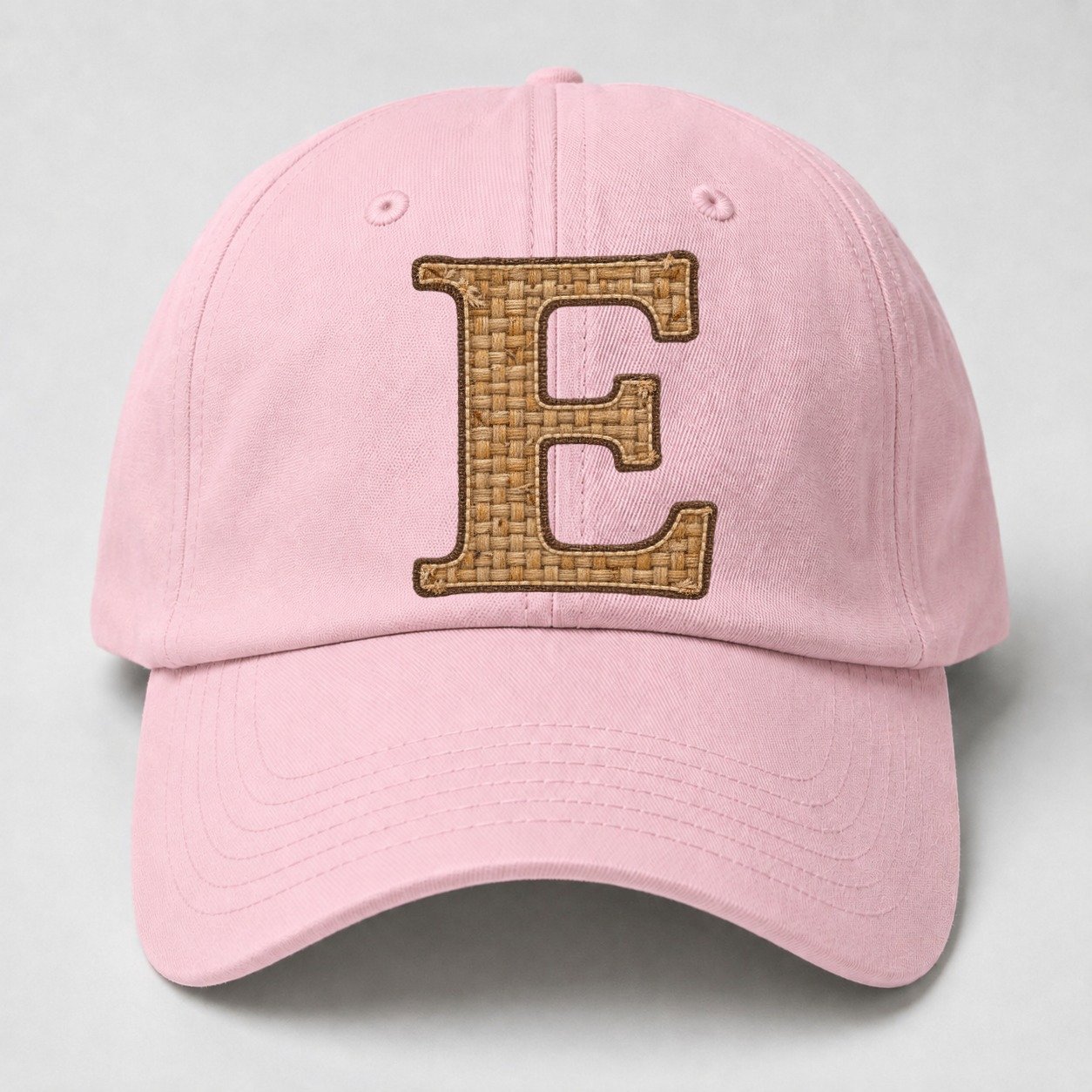 Woven Tweed E Monogram Baseball Cap – Pink