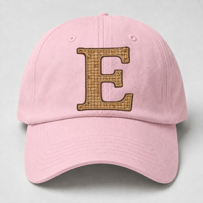 Woven Tweed E Monogram Baseball Cap – Pink