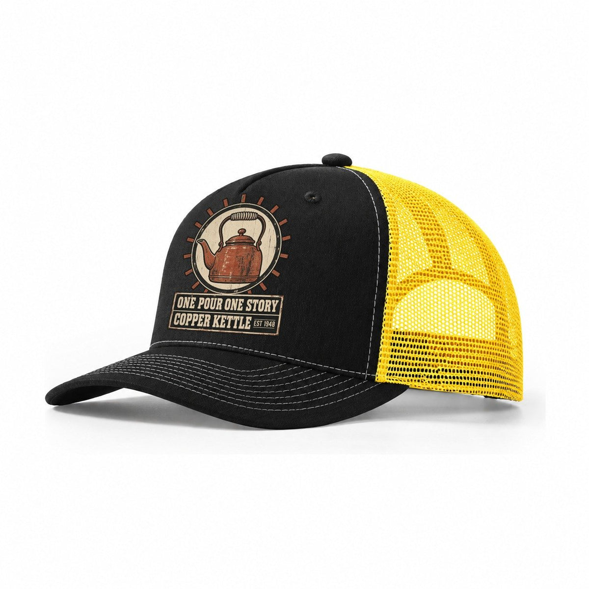 Copper Kettle Izakaya Rules Trucker Hat – Black Yellow