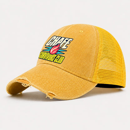 Chafe Survivors Club 90S Running Clubs Washed Trucker Hat – Yellow