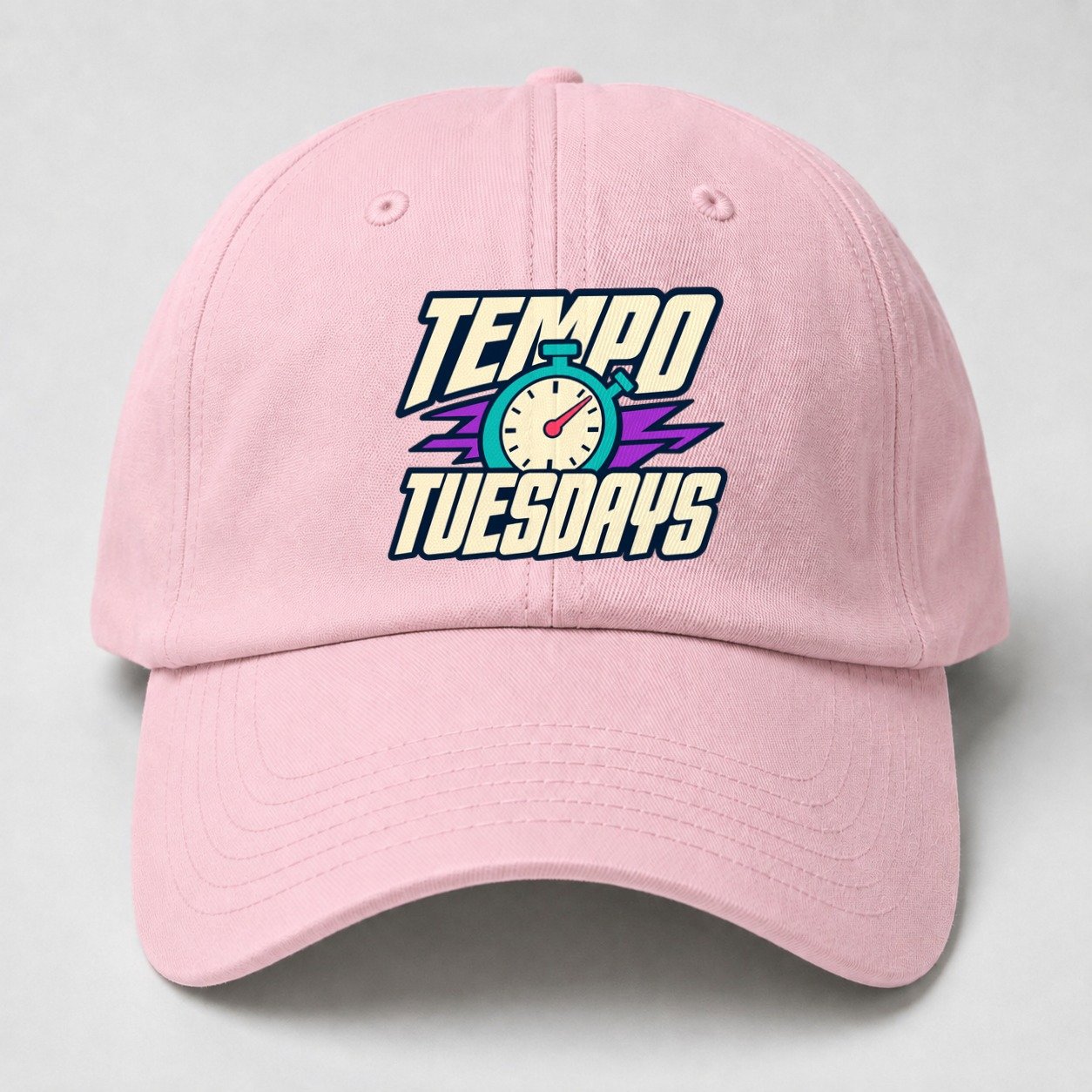 Tempo Tuesdays 90S Running Clubs Baseball Cap – Pink