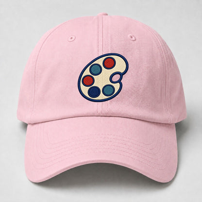 Painter Palette Tiny Solo Marks Baseball Cap – Pink