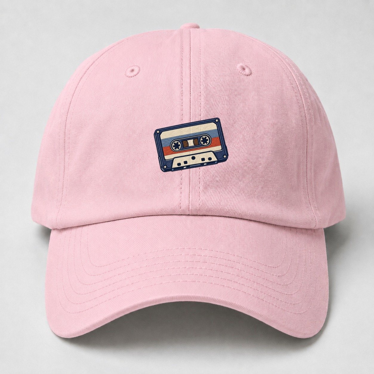 Cassette Tape Tiny Solo Marks Baseball Cap – Pink