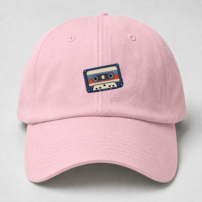 Cassette Tape Tiny Solo Marks Baseball Cap – Pink