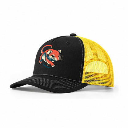 River Shrew Dash Trucker Hat – Black Yellow