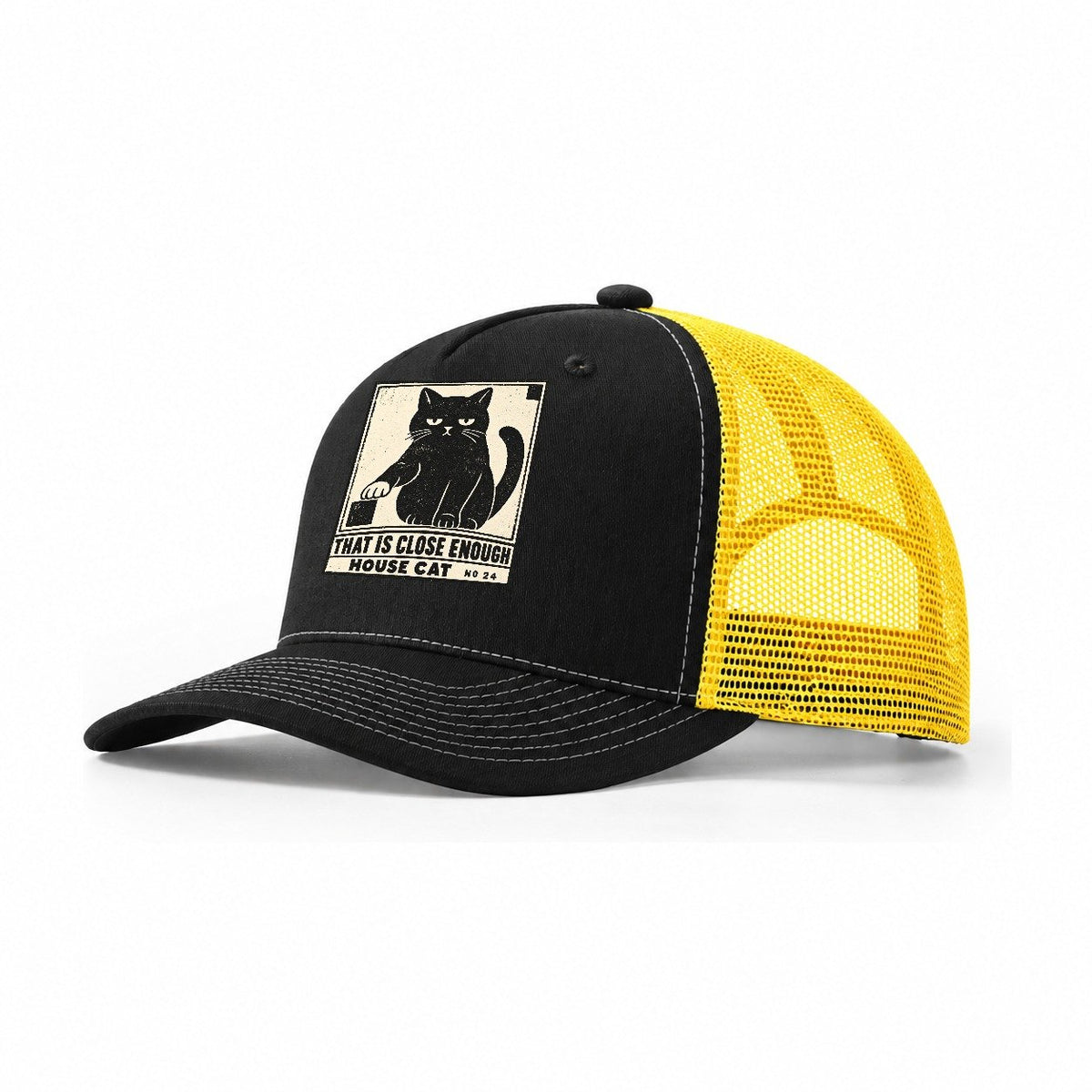 That Is Close Enough Neko Says No Trucker Hat – Black Yellow