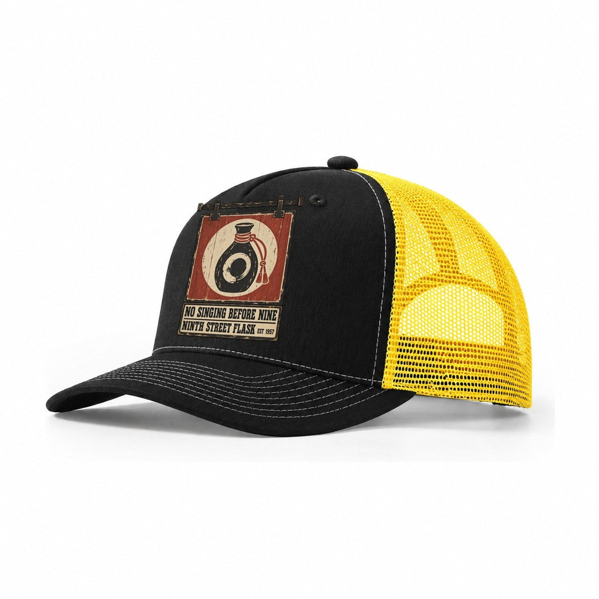Ninth Street Flask Izakaya Rules Trucker Hat – Black Yellow
