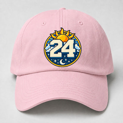 All Day Every Hour Number Club Baseball Cap – Pink