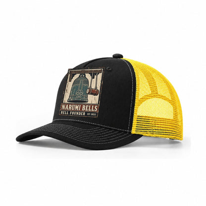 Narumi Bell Foundry Noren Trade Co Trucker Hat – Black Yellow