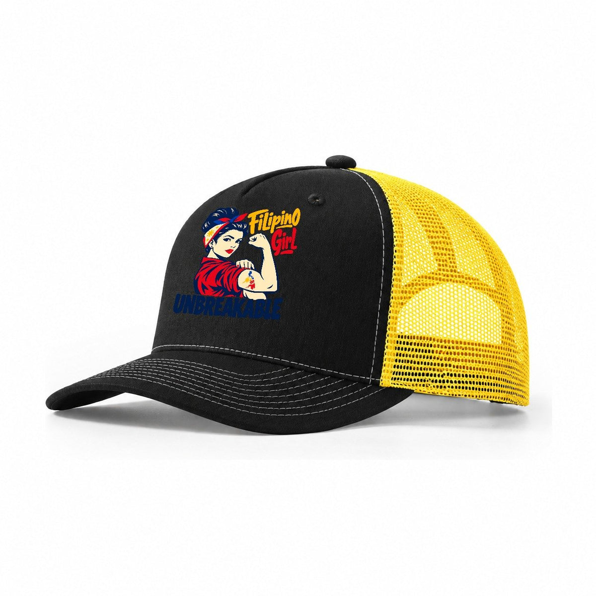 Filipino Girl Unbreakable Trucker Hat – Black Yellow