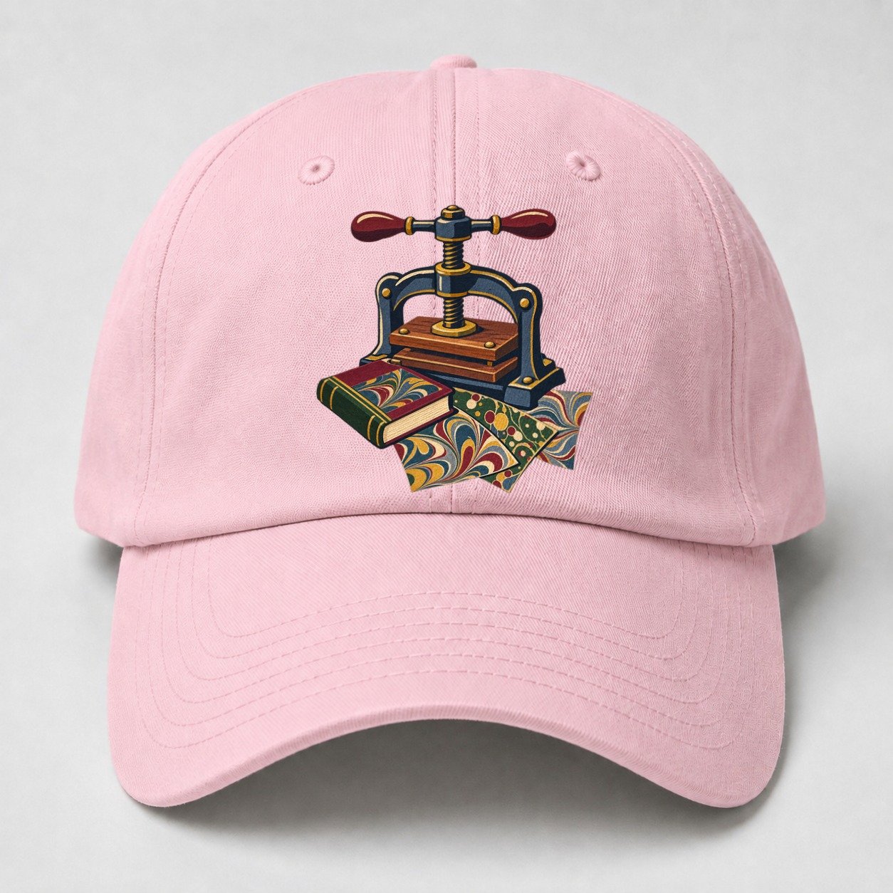 Bookbinder Press And Marbled Pages Uk Culture Heritage Baseball Cap – Pink