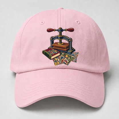 Bookbinder Press And Marbled Pages Uk Culture Heritage Baseball Cap – Pink