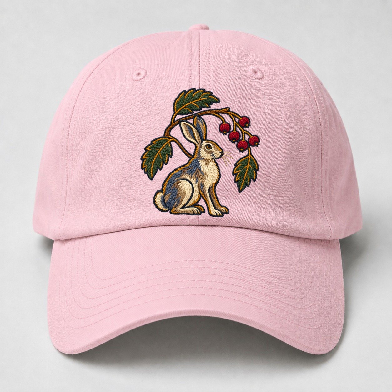 Scottish Rowan And Mountain Hare Uk Culture Heritage Baseball Cap – Pink