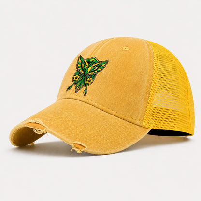 Jamaica Minimal Emblem Country Logos Washed Trucker Hat – Yellow
