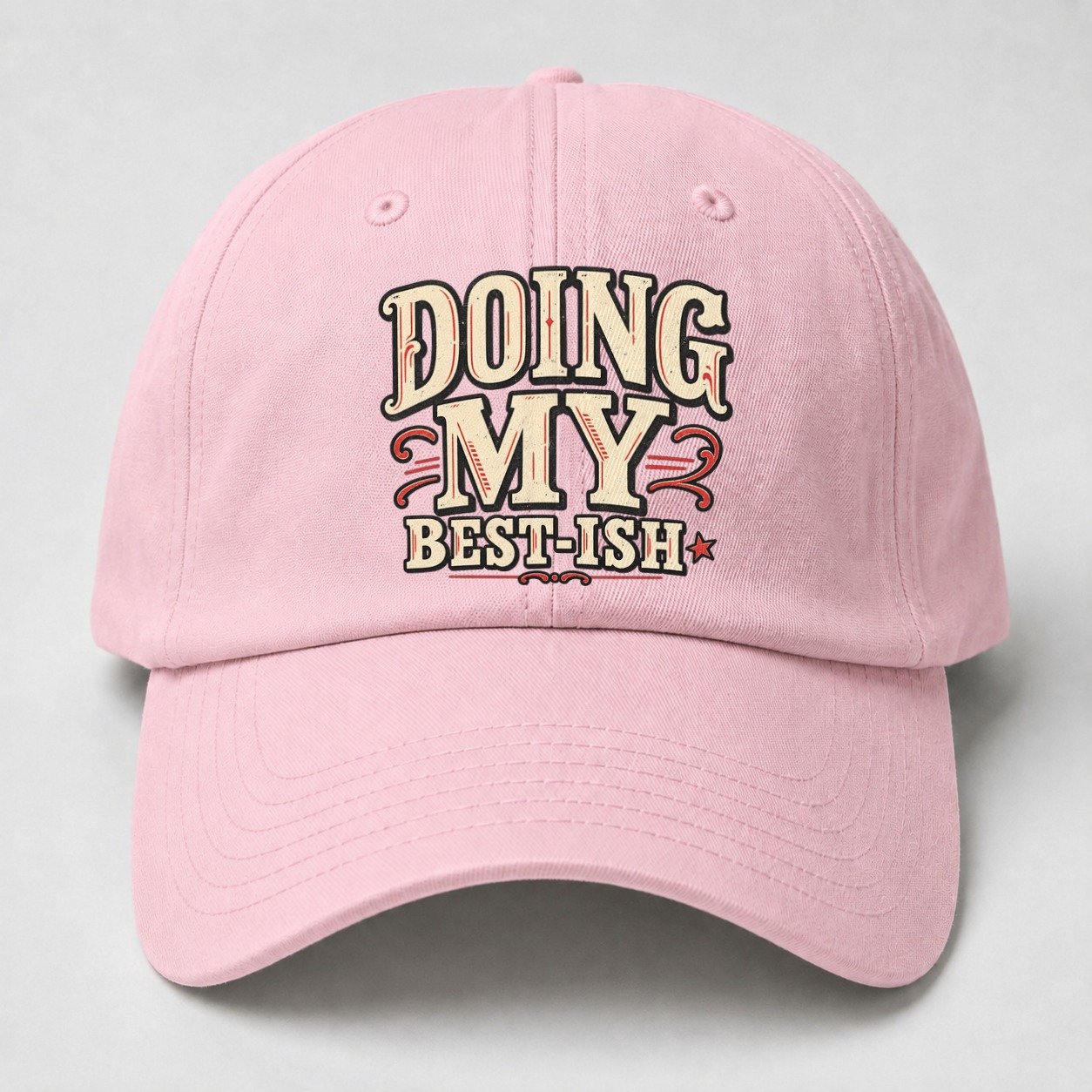 Doing My Best Ish American Wit Baseball Cap – Pink