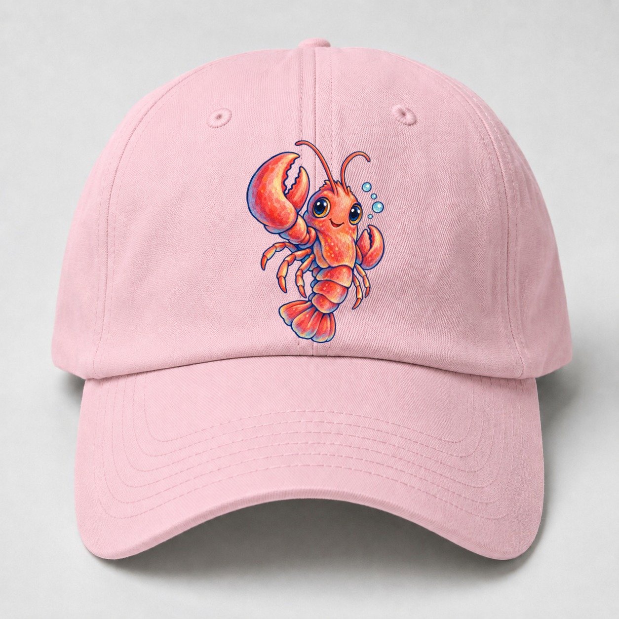 Lobster Three Quarter Float Sea Sprite Baseball Cap – Pink