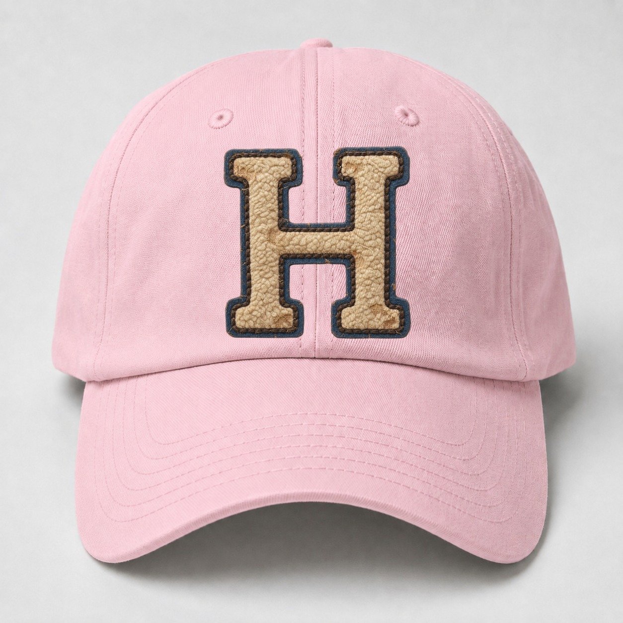 Varsity Chenille H Monogram Baseball Cap – Pink