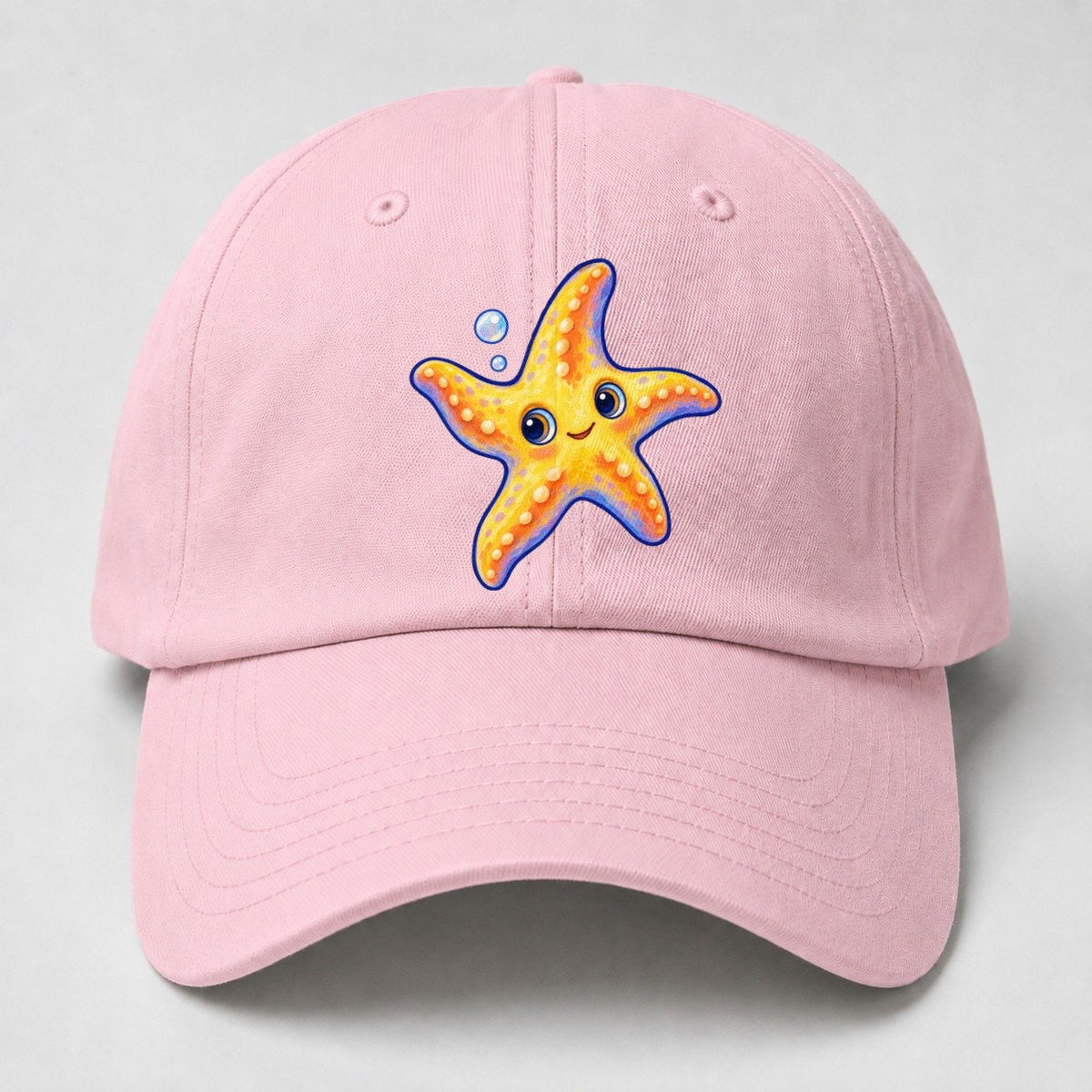 Starfish Side Float Sea Sprite Baseball Cap – Pink