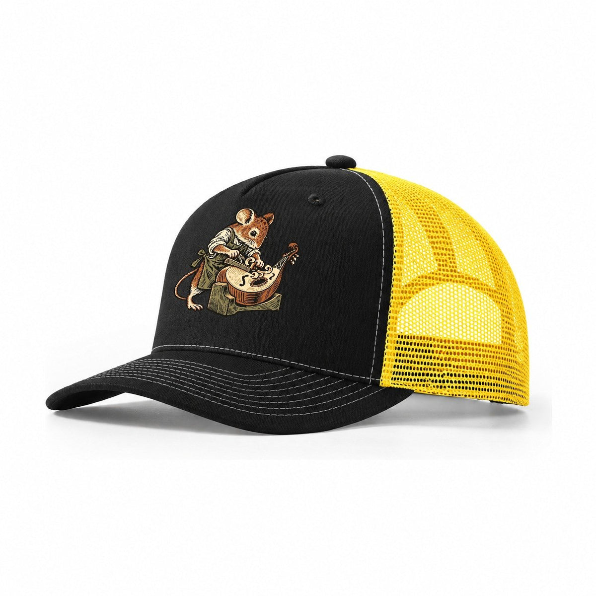 Mouse Luthier Sundown Familiars Trucker Hat – Black Yellow