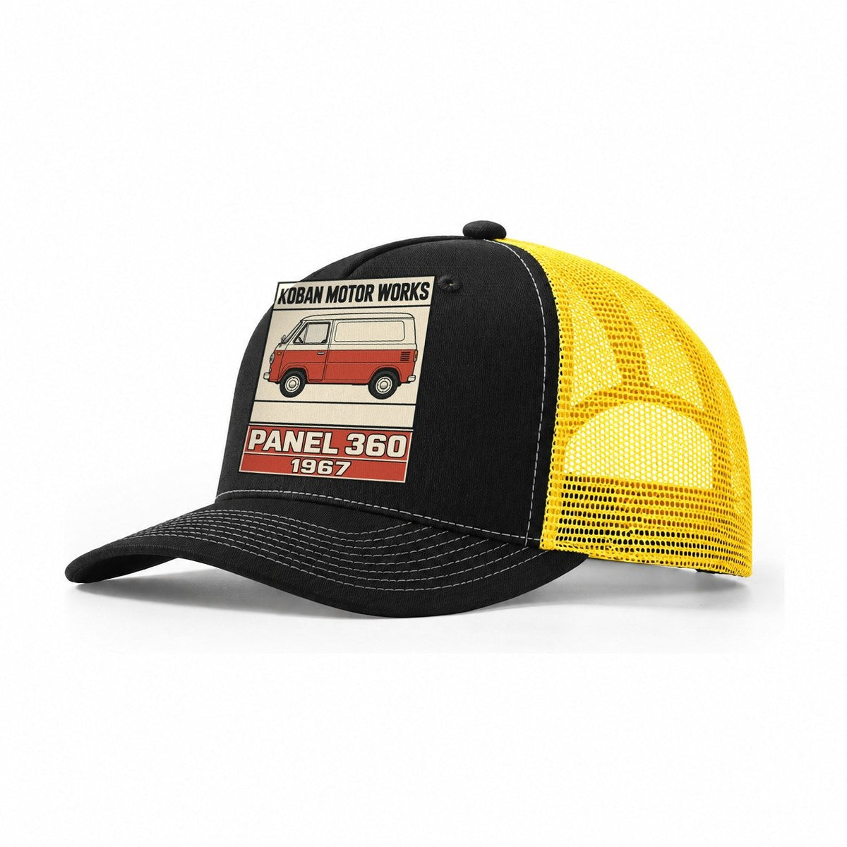 Koban Panel Showa Speed Plates Trucker Hat – Black Yellow