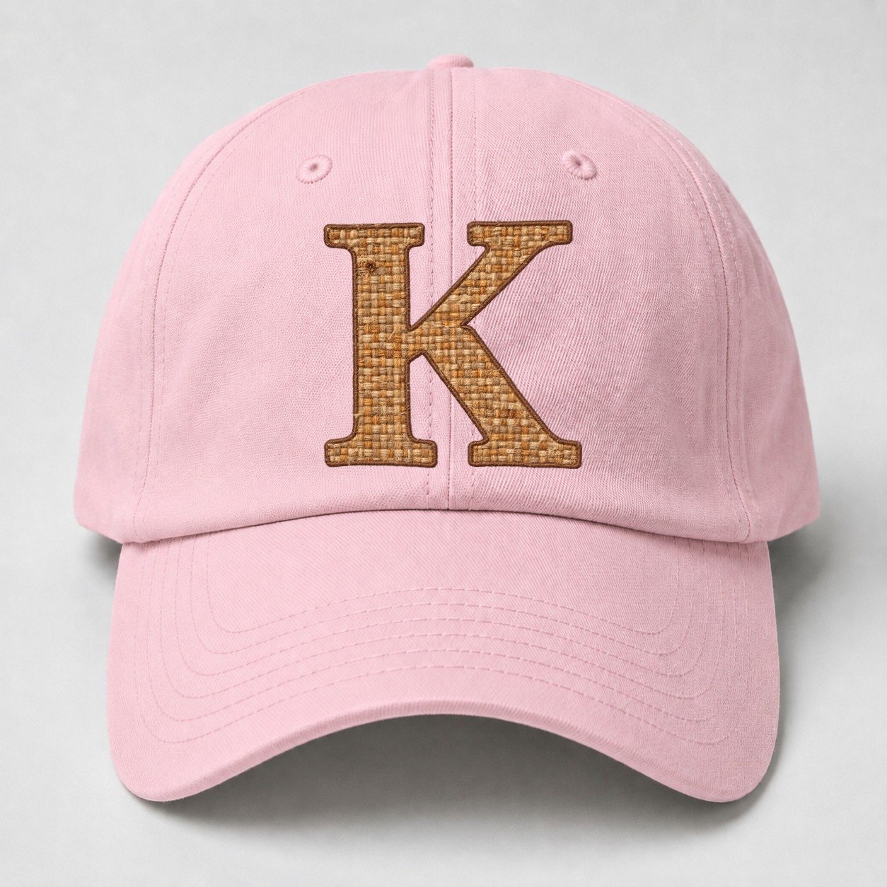 Woven Tweed K Monogram Baseball Cap – Pink