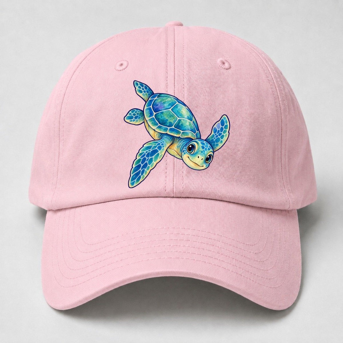 Sea Turtle Downward Glide Sea Sprite Baseball Cap – Pink