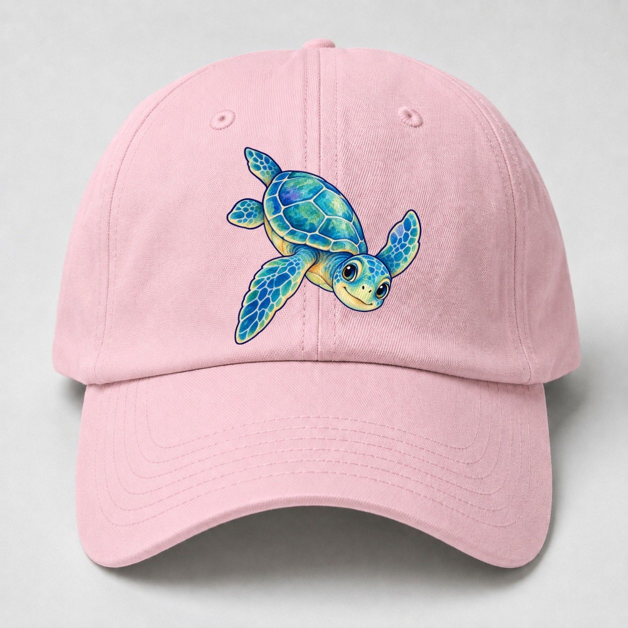 Sea Turtle Downward Glide Sea Sprite Baseball Cap – Pink