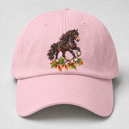 Canadian Horse And Sugar Maple Samaras Canada Cultural Icons Baseball Cap – Pink
