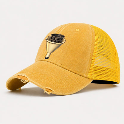 Brewing Funnel And Strainer Brew Day Washed Trucker Hat – Yellow