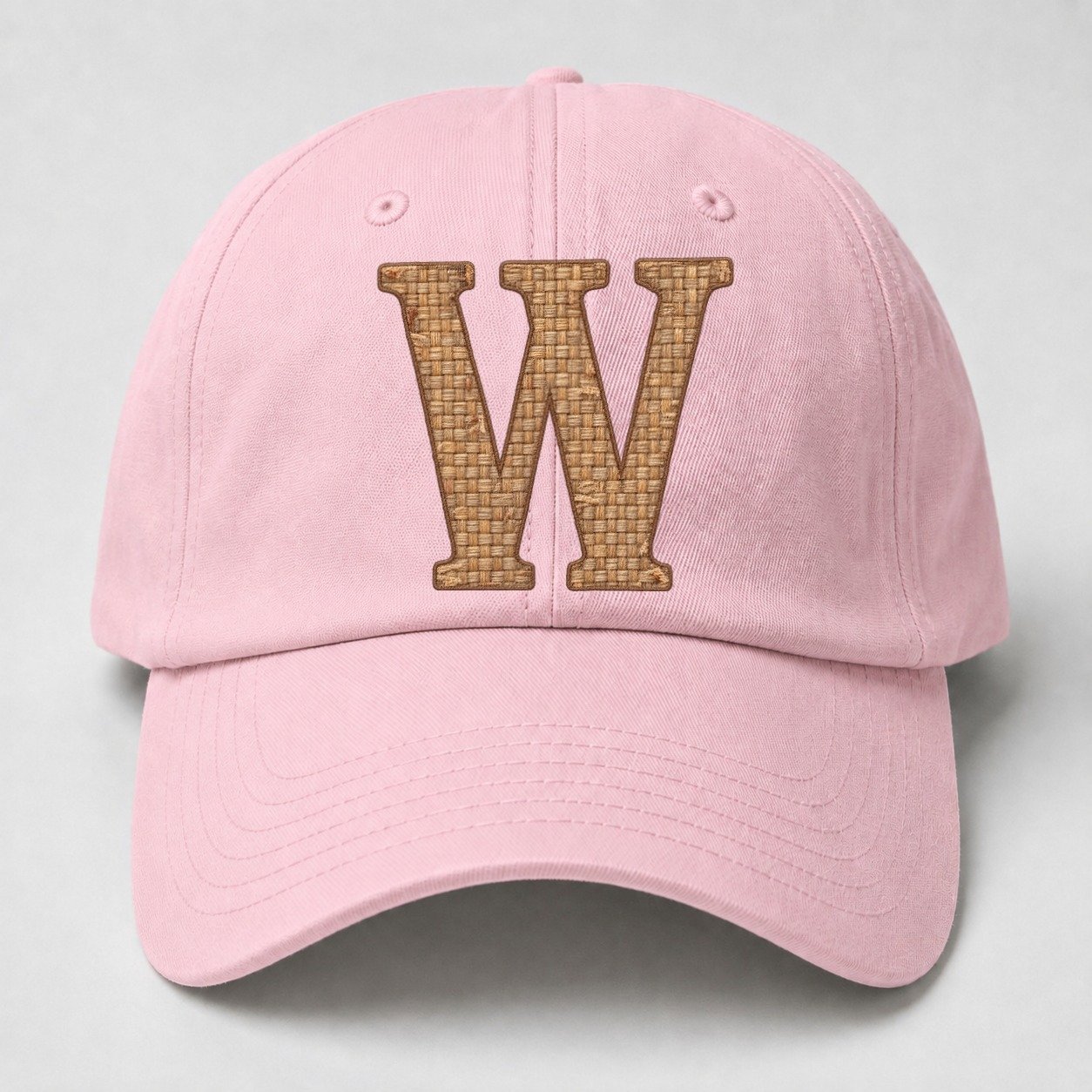 Woven Tweed W Monogram Baseball Cap – Pink