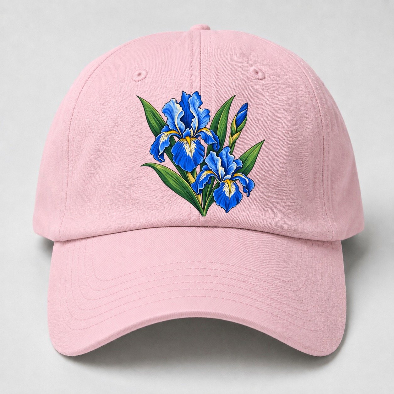 Quebec Blue Flag Iris Canada Cultural Icons Baseball Cap – Pink