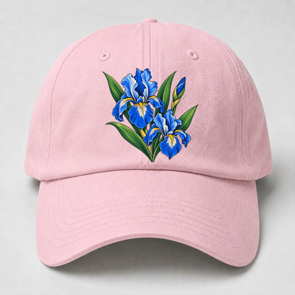 Quebec Blue Flag Iris Canada Cultural Icons Baseball Cap – Pink