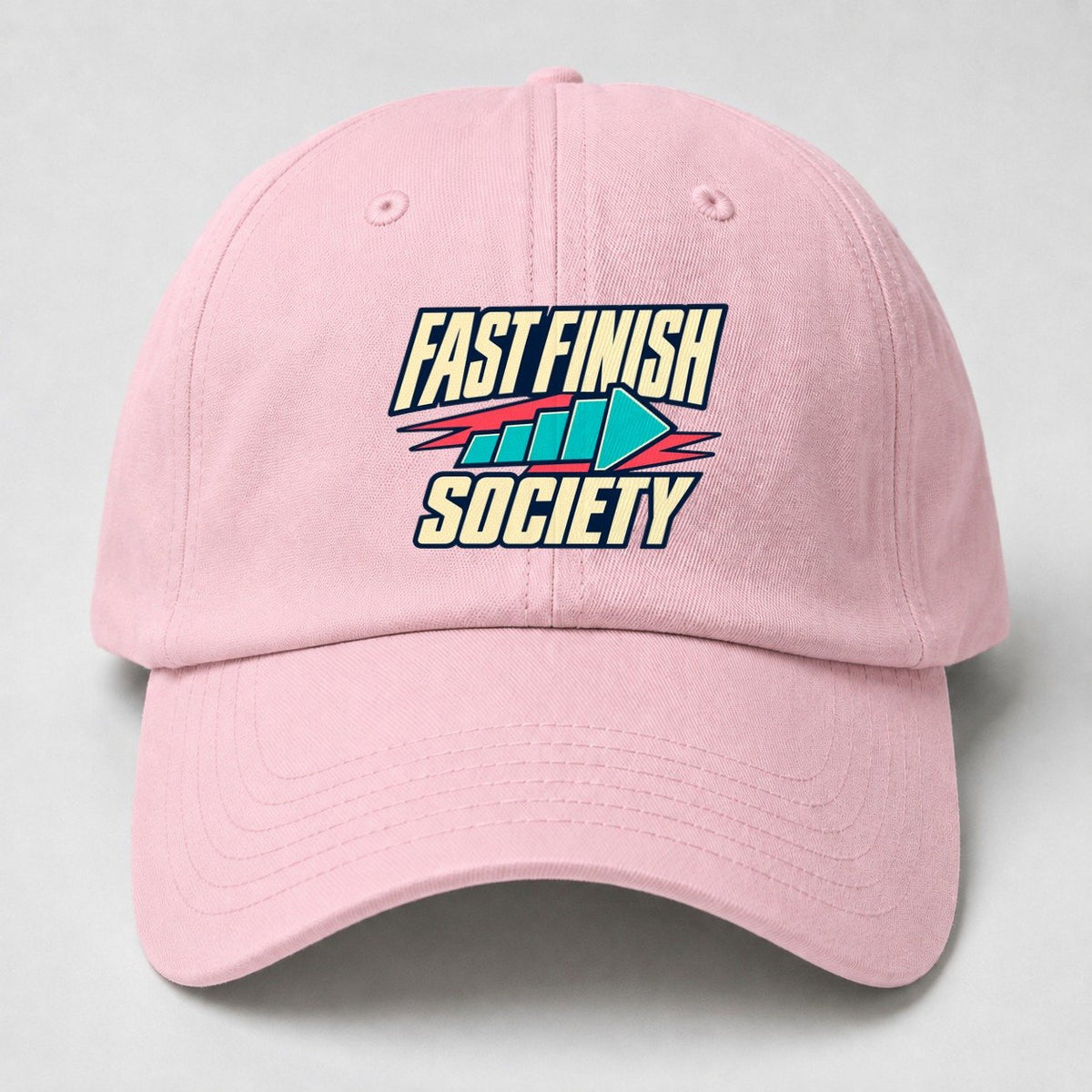 Fast Finish Society 90S Running Clubs Baseball Cap – Pink
