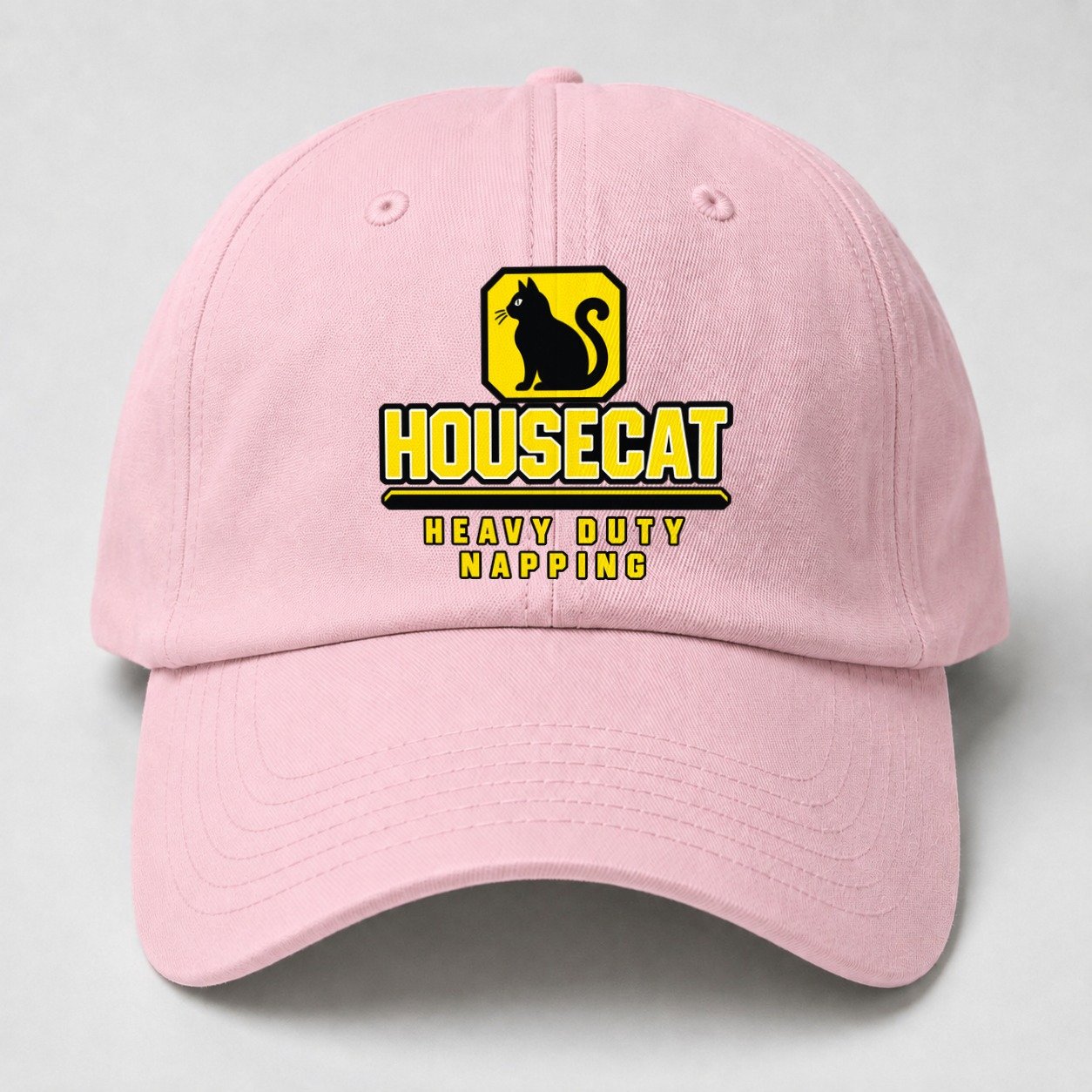 Housecat Heavy Duty Napping Heavy Duty Baseball Cap – Pink