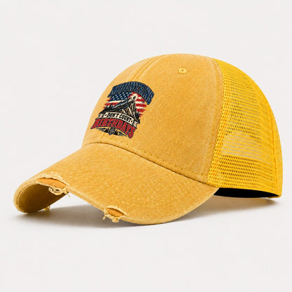 Mountains Don T Count Birthdays Old Man Strong Washed Trucker Hat – Yellow