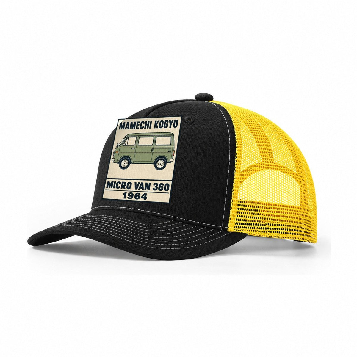 Mamechi Van Showa Speed Plates Trucker Hat – Black Yellow