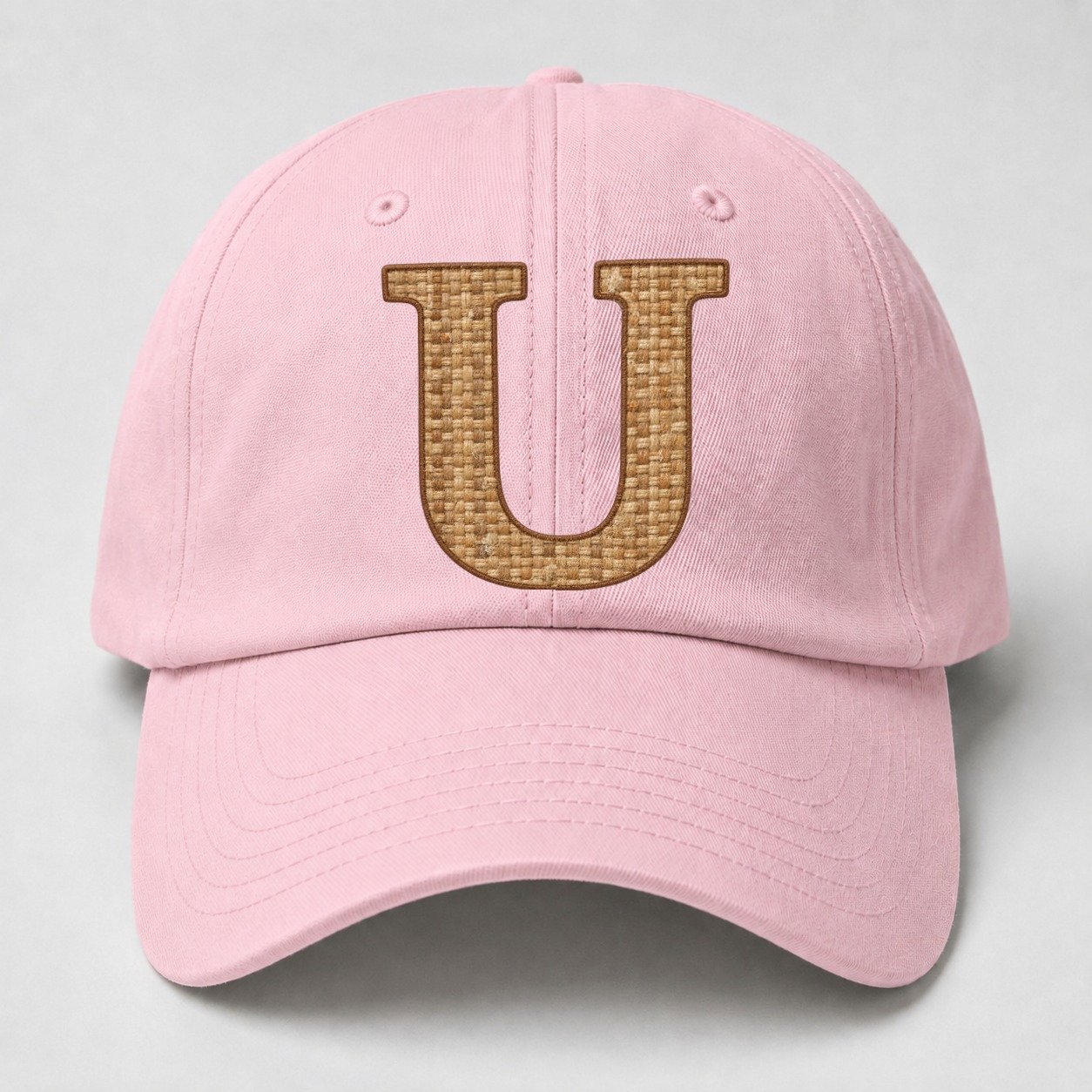 Woven Tweed U Monogram Baseball Cap – Pink