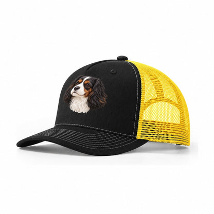 Cavalier Tricolour Smile Pastimes Companions Trucker Hat – Black Yellow