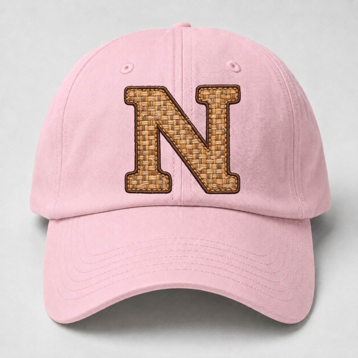Woven Tweed N Monogram Baseball Cap – Pink